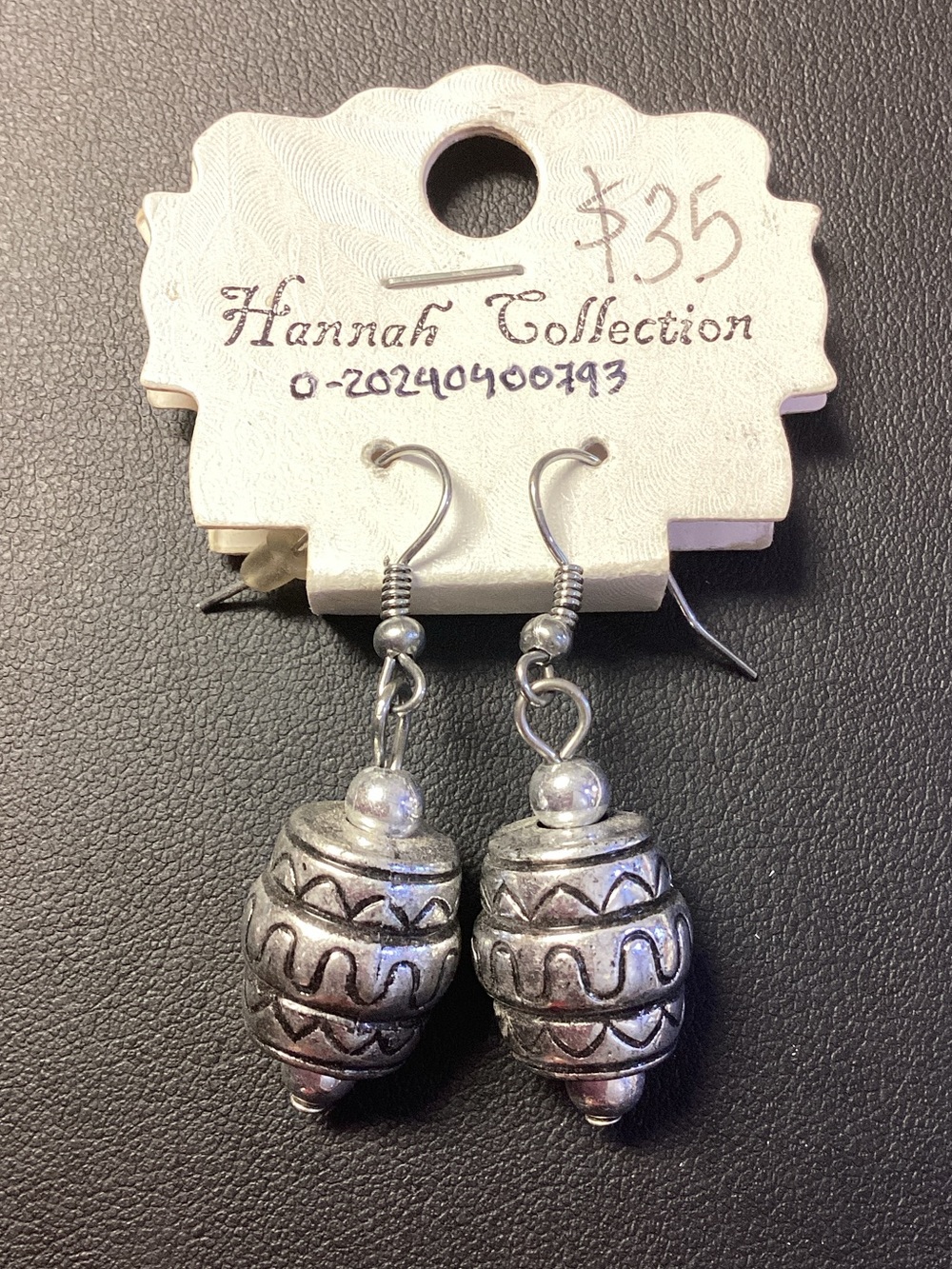 Silver Sculpted Drop Earrings
